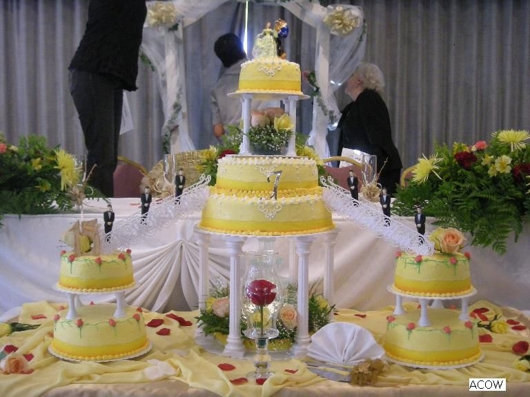 Beauty And The Beast Cake This was my firts cake of this kind!! a lot of work but i liked it!!icing is vanilla whip cream,white chocolate and chocolate cake;whip...