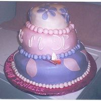 First_Whimscial_Cake.jpg First whimiscal, Purple and pink cake done for a little girl's birthday party