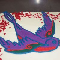 Sparrow On Wedding Cake close up of my bird!