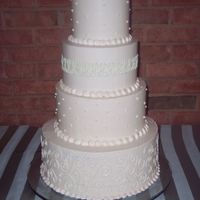 Wedding With Sage This was a wedd. cake we did for a couple that was brave enough to have their reception outside in the middle of July in MO! Brave souls...