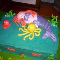 Mermaid Cake This was my first attemt at making fondant figures... It was made for a friends daughter... It was a massive rush job done in one day (the...