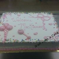 It's A Girl A slight variation of the standard baby shower cake. I love doing these.