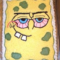 Spongey this was a requested cake, not my favorite but I think I did what the customer wanted