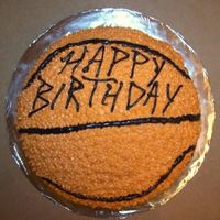 Baketball Cake I had to write the boys name when I got there, I didn't know how to spell it.