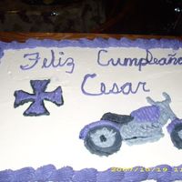 Motorcycle Birthday Cake 