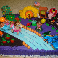 Dora And Friends At The Farm This Cake was an inspiration from my Grandaughter Ray Lynn who loves Dora