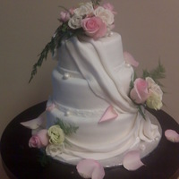 Drapery Wedding Cake 