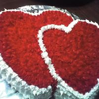 2 Of Hearts Made for dad from kids. yellow cake with butter cream