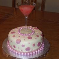 Martini Cake I made this cake for my sister-in-law's birthday. The martini glass is an actual glass and is filled with jello shots. It's hard...