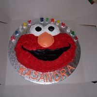Elmo Birthday Cake I made this for my "crazy about Elmo" niece's 2nd birthday. I decided to frost it with a spatula instead of using stars. She...