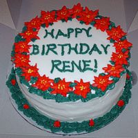 Christmas Birthday Cake Stupid camera, why won't you take a clearer picture!