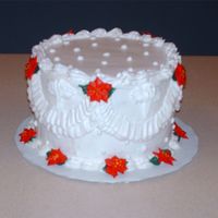 Christmas Anniversary Cake So the story here is that a coworker of my mother's was about to celebrate their Christmas time 1st wedding anniversary, but she was...