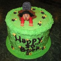 Over The Hill I made this for a co-worker who turned 50 last week. Tombstone and woman are fondant. It was a last minute request so it's a little...