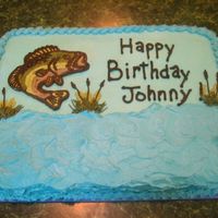 Bass Fish Client asked for a cake with a bass fish on it. I just got a picture of the fish off the internet and did a FBCT. This was a very simple...