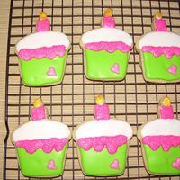 Cupcake Cookies My sugar cookies with RI for my daughters 15th birthday party