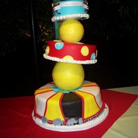 Circus Cake This was for a circus themed birthday party. This cake was inspired by Mac. I had to make my own "caddy Wampus" stand because the...