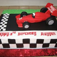 Formula One Race Car Cake Troublesome cake!!!
