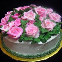 Pink Roses buttercream roses