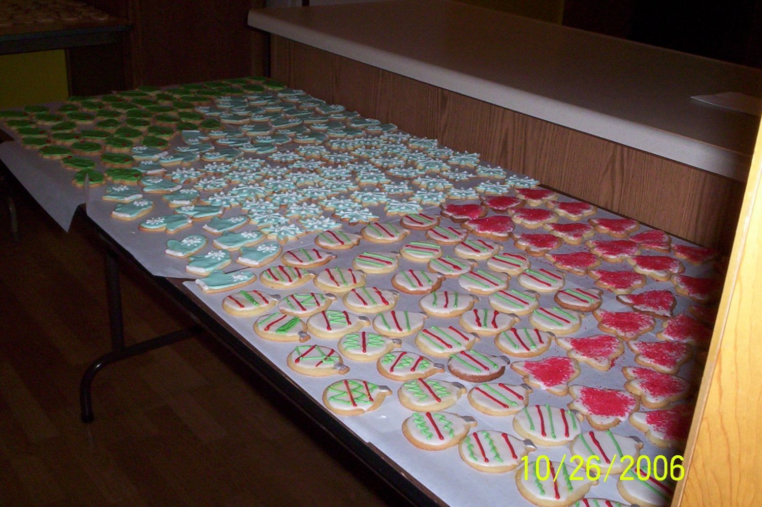 Cookie Factory Another view of the 50 doz. cookies drying