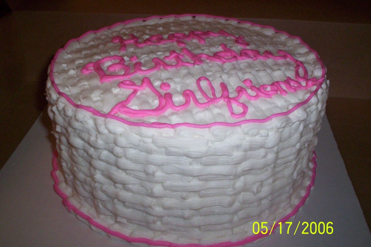 Basketweave Client added fresh flowers