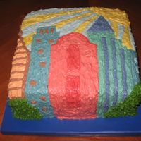 Cityscape dark chocolate cake with chocolate fudge filling & buttercream icing. this was made for an architect whose birthday falls on summer...