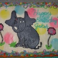 Horton Hears A Who Birthday Cake My nephew always requests that his aunt make a birthday cake for him. The request for this year was a Horton Hears a Who cake. Yellow cake...