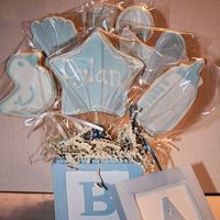 Baby Cookie Bouquet My first time shipping a cookie bouquet. I'm happy to say it got there in one piece :)