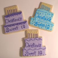 Sweet 16 Cookies Sweet 16 cake cookies. Penny's cookies with royal icing. The inspiration for these came from others here :)