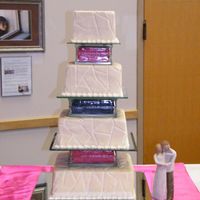 Mosiac Wedding Cake This wedding cake was really awsome. We did a mosiac pattern on all the layers. We made the dividers to go between the layers and each cake...