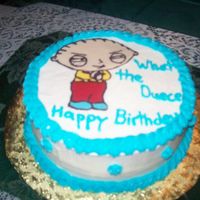 Stewie This is the last of the three cakes I did in two days (big birthday weekend) WASC with achocolate Transfer Stewie had fun with this also...