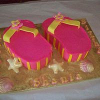 Fun In The Sun I made this cake for my daughter's 12th birthday. It is a White CocunutCream Cake with BC icing. The letters are 50/50 mix and the...