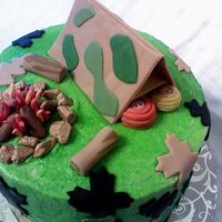 Camo Camping Little girls bday party was a sleepover (in a tent) and she loves camo....