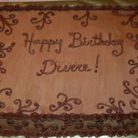 Chocolate Birthday Cake 11x15 sheet cake triple chocolate fudge cake with Sugarshacks buttercream icing. This was for my Accounting managers birthday. she is a...