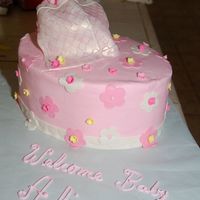 Baby Shower Flower Power I made this cake for my co-workers s-i-l's shower. It was a 2 layer 10" oval marble cake with Raspberry mousse filling and...