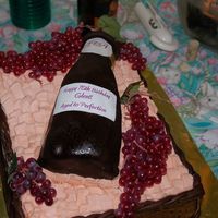 Wine Bottle Birthday Cake This is my first time modeling with RKT. I molded the bottle and covered it with BC and chocolate fondant. The labels were made out of...