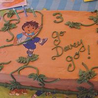 Go Davey Go This was for my nephew's 3rd Birthday. WASC with Sugarshack's BC. I colored the background icing with choclate brown and the...
