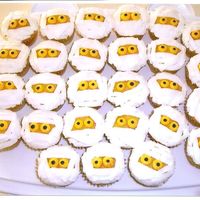 Mummy Cupcakes I made these for my son's 3rd grade Halloween party.