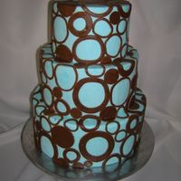 Laced Fondant 3 tiered covered in fondant