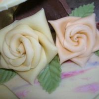 Modeling Chocolate Roses These were my first roses that I made out of modeling chocolate.