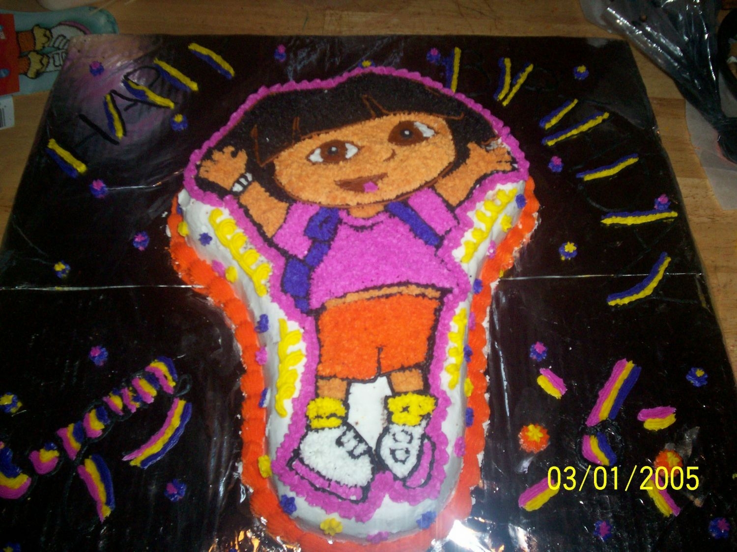 Dora_Cake.jpg This was my first attempt at a character cake. It was for my daughter's birthday and she was so thrilled. Unfortunately, I made a...