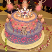 Princess Cake I made this cake for my little girls 5th birthday. She wanted a princess tiara cake.