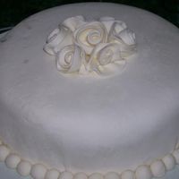 My First Fondant Cake MMF over buttercream and yellow cake.