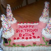 My 1St Castle Cake This was a cake for my friend daughters 8th B-day. She wanted a pink castle - it was a big hit. I can't wait to do another one, now I...