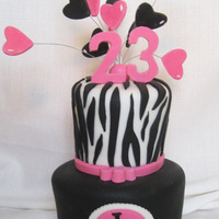 Kara's Girly Cake All fondant...tfl!