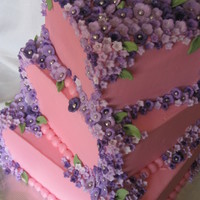 Lots Of Blossoms Iced in buttercream; fondant flowers and leaves