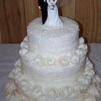 45Th Anniversary Cake this was my husbands grandparents anniversary cake! This was my VERY 1st STACKED CAKE EVER!!!!! i was super proud of myself i must say ;)...