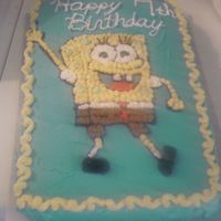 7Th Birthday Spongebob cake for God son's birthday.