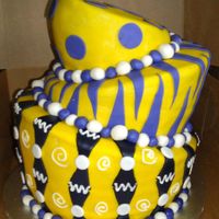 Lsu Topsy Turvy LSU Topsy Turvy Cake. Covered in MMF.