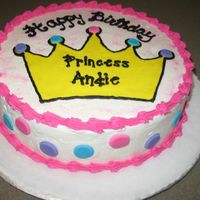 Princess Birthday Cake Crown is FBCT. Polka dots are MMF. Everything else is buttercream.