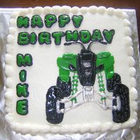 4 Wheeler Birthday BC/ rolled BC for letters and 4 Wheeler - this is my 4th "professional" cake.